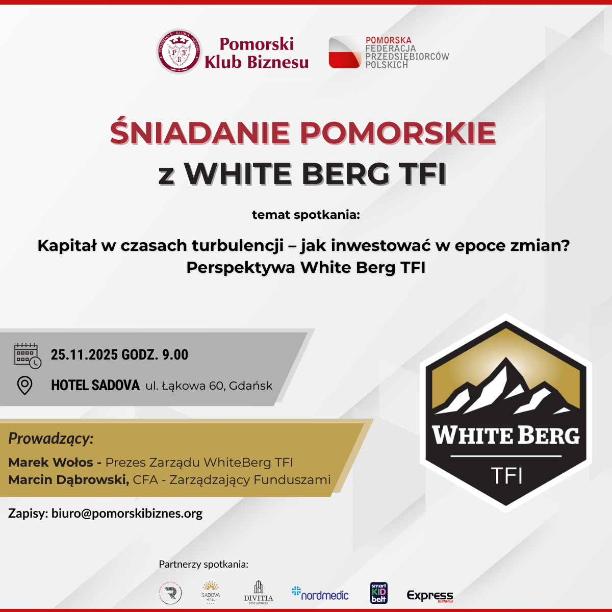 Zaproszenie Śniadanie Pomorskie grafika